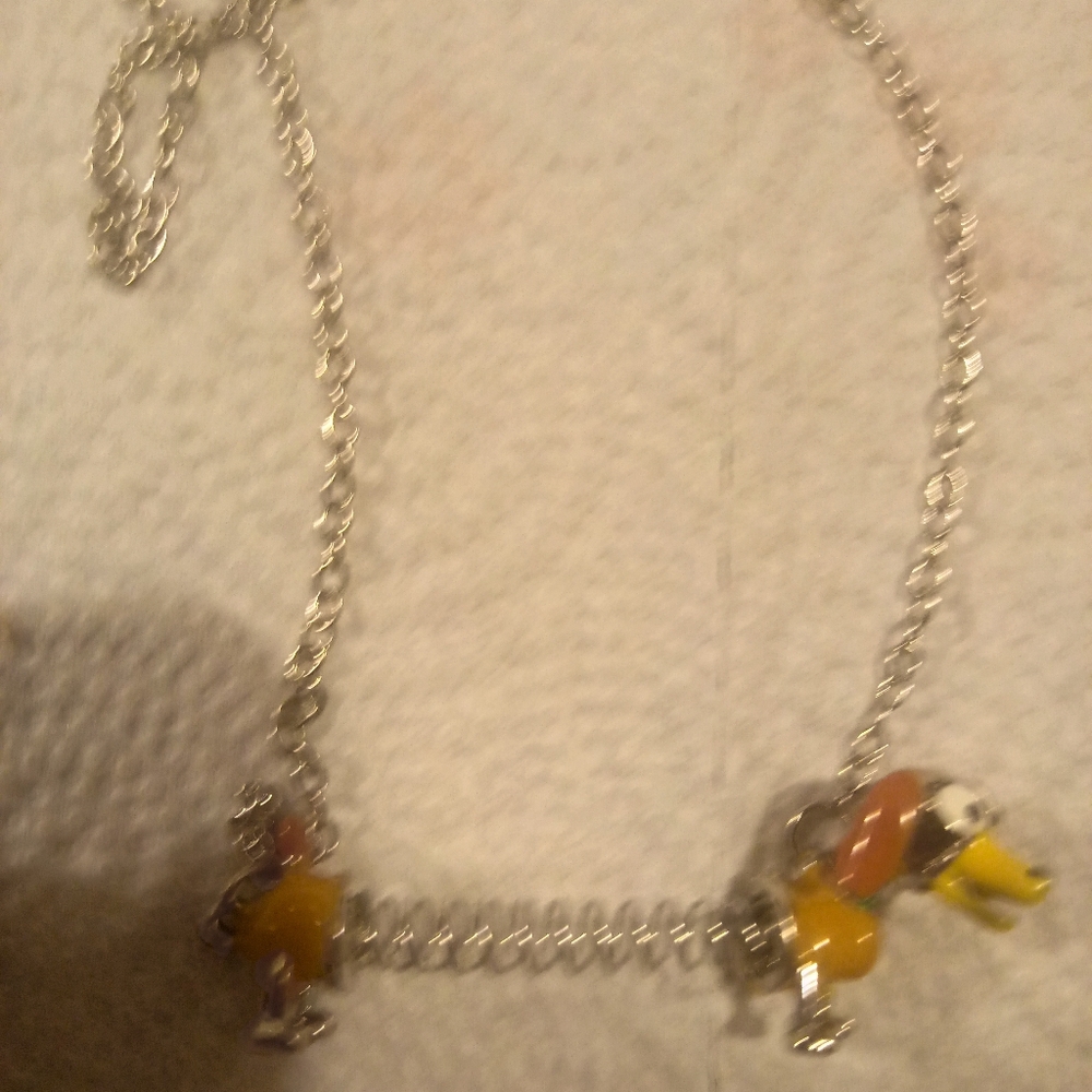Chic Silver and Yellow Necklace